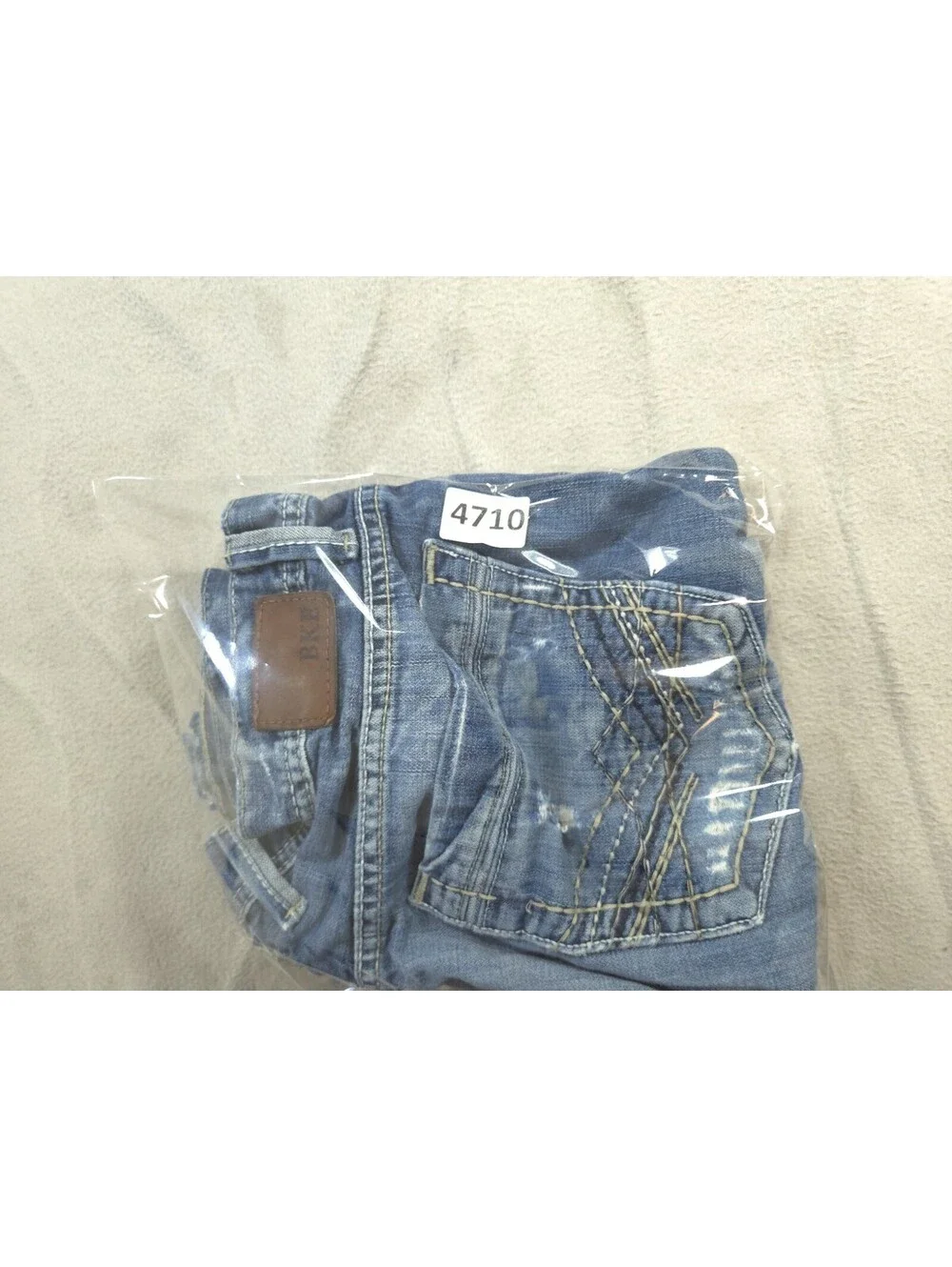 BKE Buckle Shorts Mens 36 Tyler Straight Denim Jorts Cutoffs Light Stone Stretch